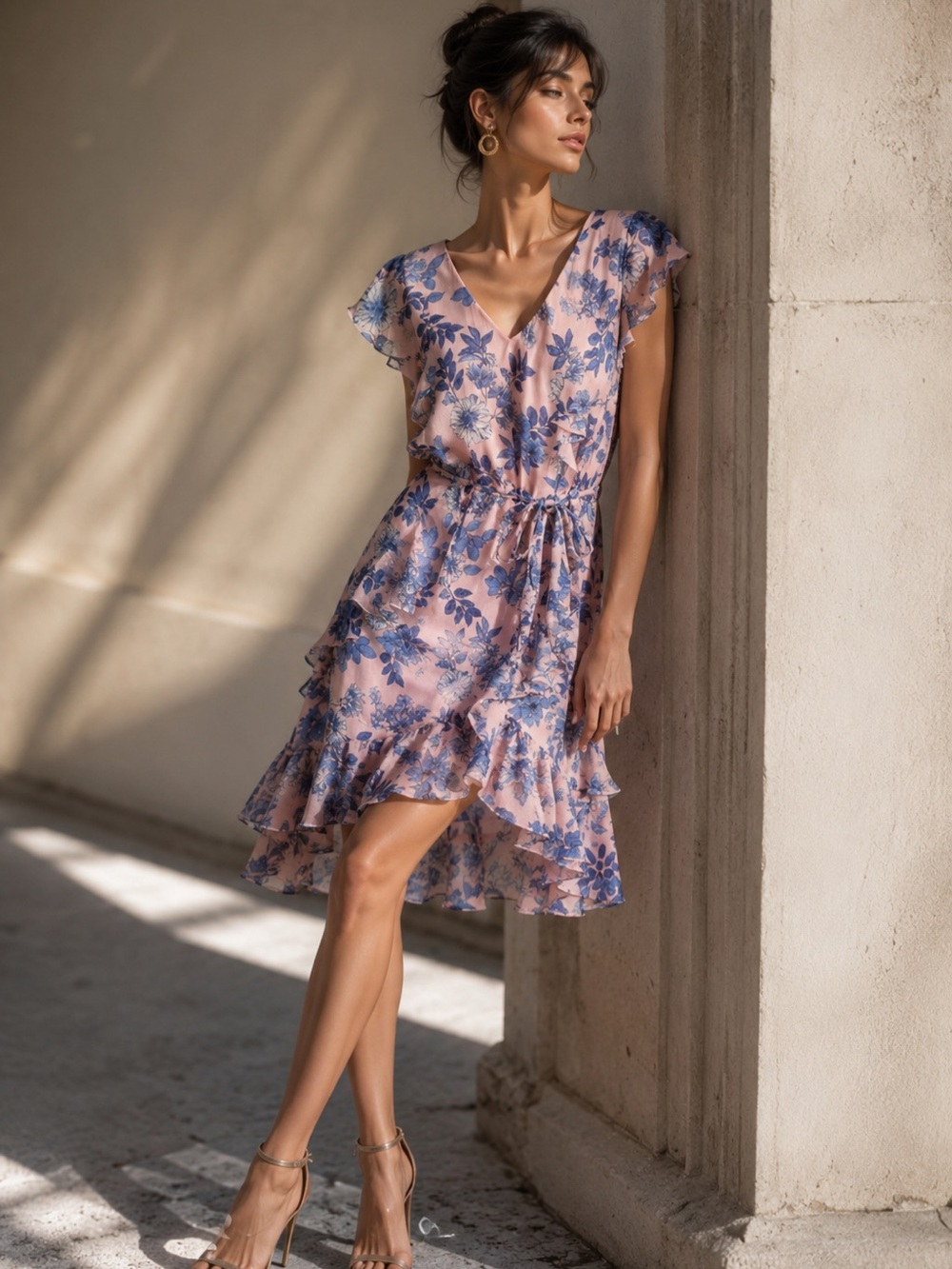Tommy Hilfiger Size 16 NWT Floral Wrap Dress | Feminine Ruffle Detail